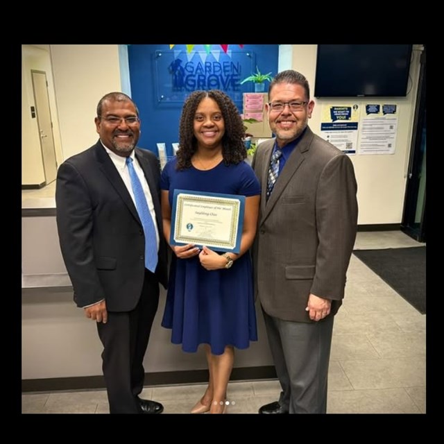 Ms. Chin recieved GGUSD's Employee of the Month Award for April 2025