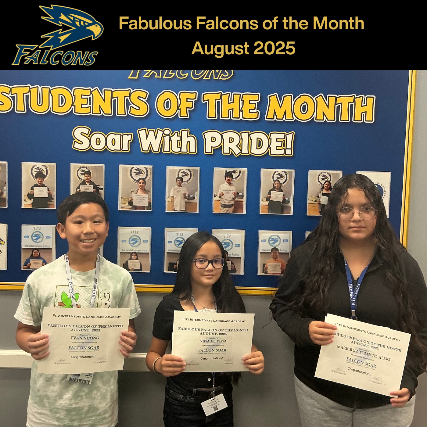 Fabulous Falcons for August 2025
