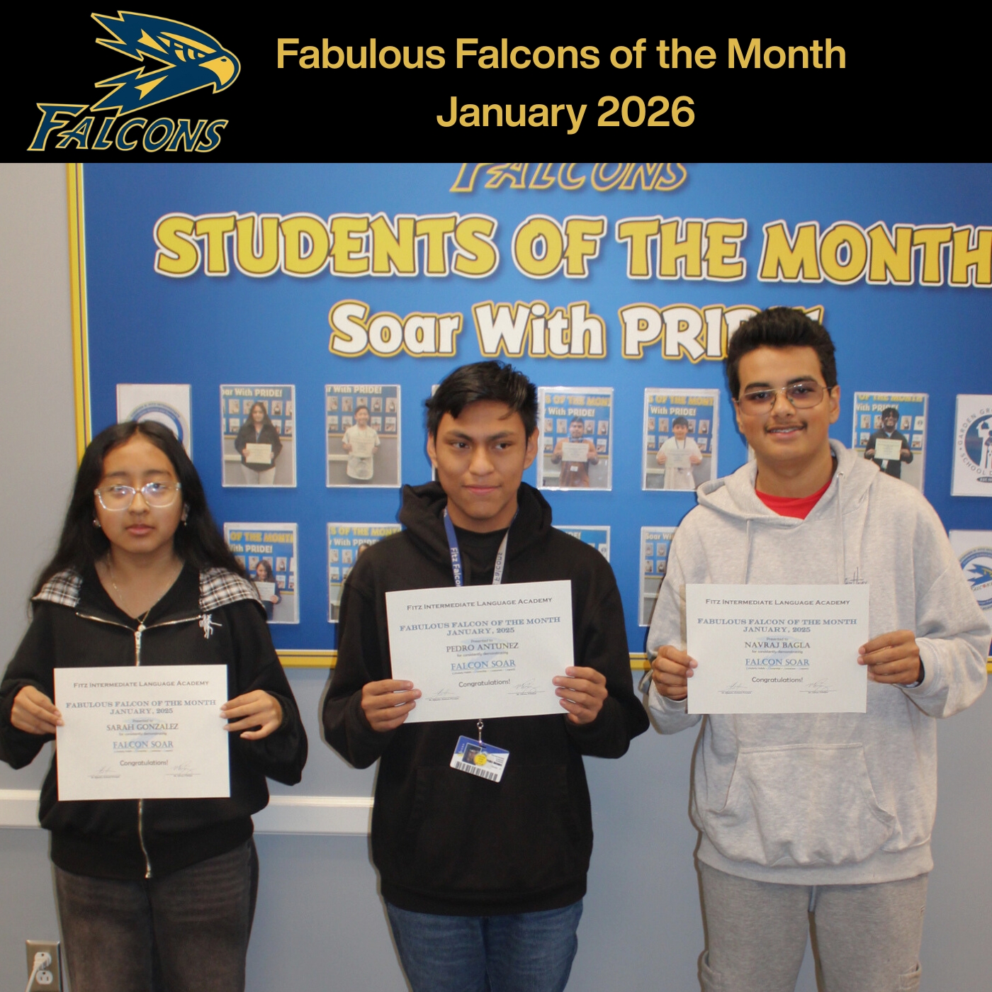 Fabulous Falcons for January 2026