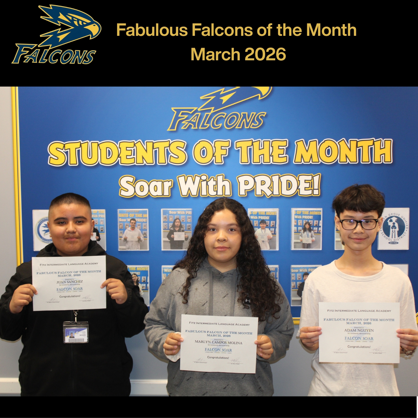 Fabulous Falcons for March 2026